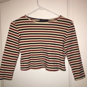 Brandy Melville Stripped Cropped Top